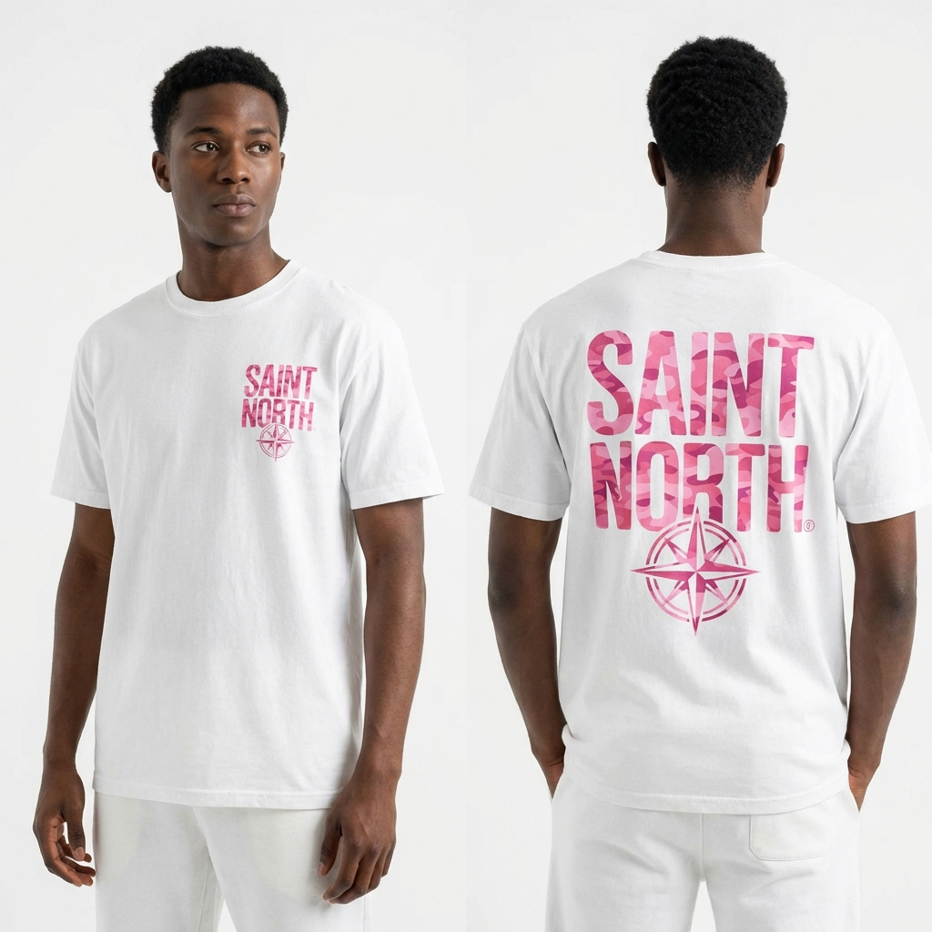 BASIC COMPASS PINK CAMO TEE